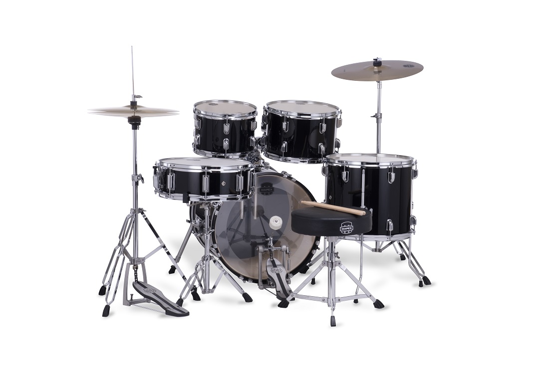 Mapex Comet Fusion 20'' - 5 FÛts - Dark Black - Fusion drumstel - Variation 1