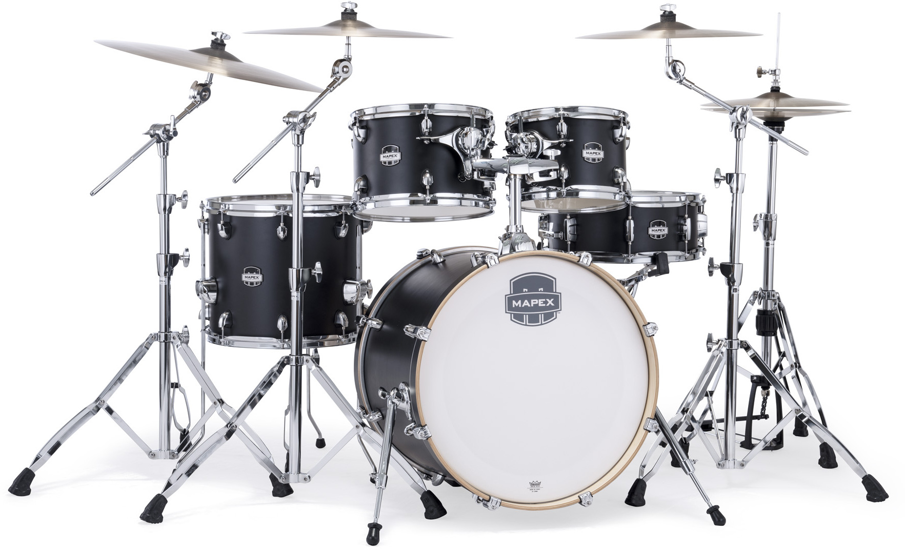 Mapex Mars Maple 20'' / 5f - 5 FÛts - Matte Black - Fusion drumstel - Main picture