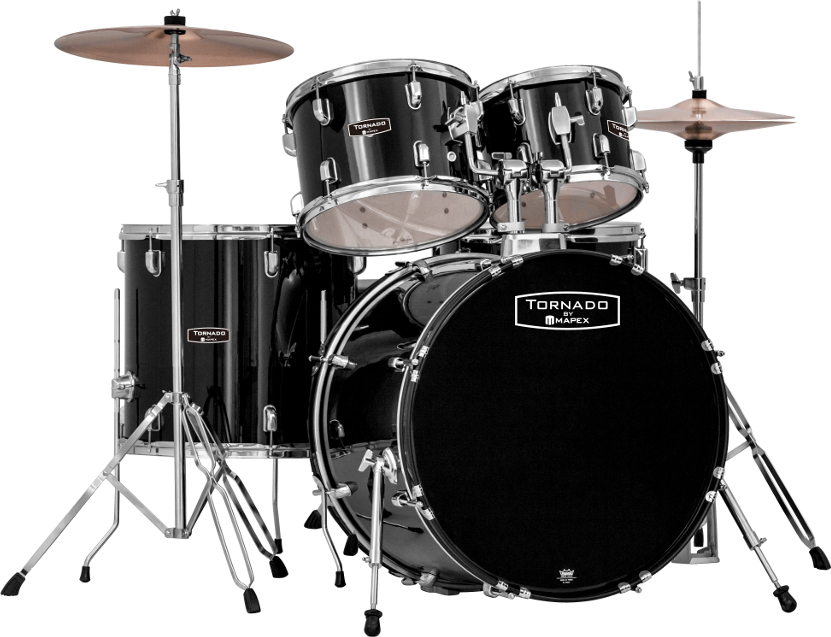 Mapex Nd5044tcdk - New Tornado V2 Fusion 20 - 5 FÛts - Black - Fusion drumstel - Main picture