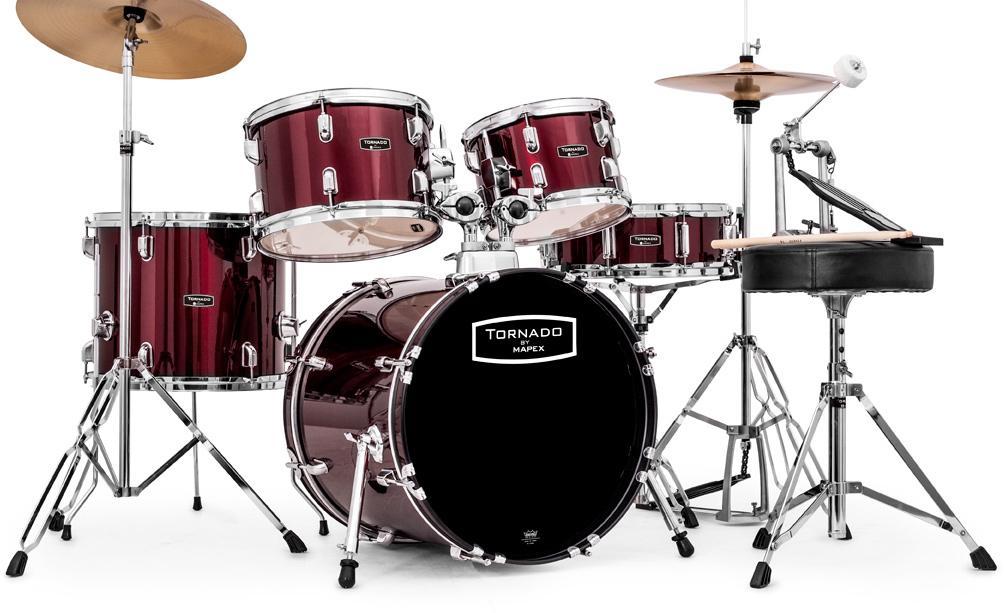 Jazz drumstel Mapex TND5844FT TORNADO JAZZ 18 - 5 trommels - Wine red
