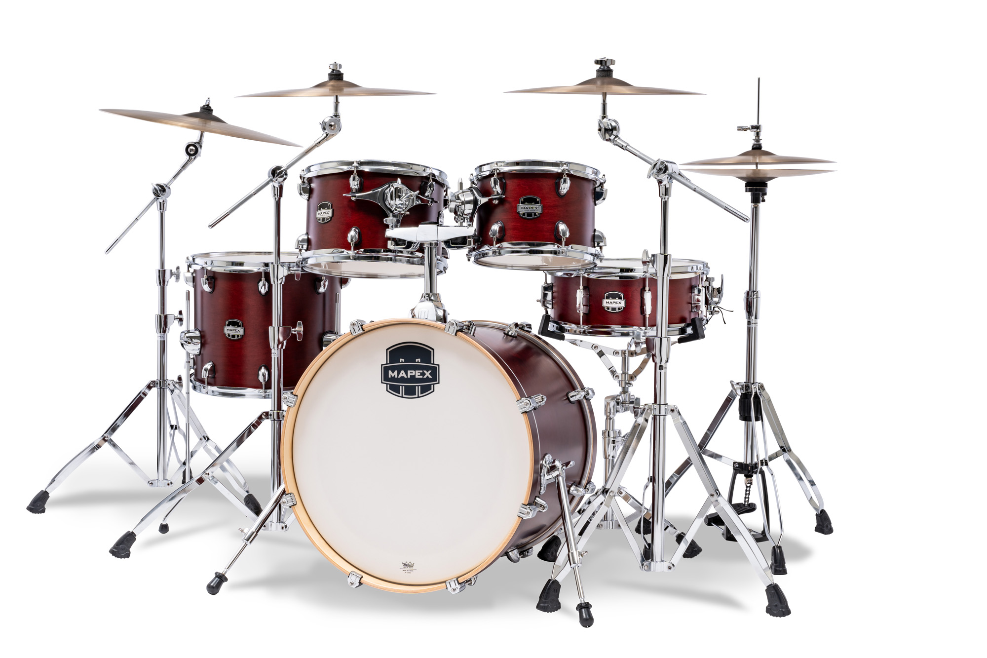 Mapex Mars Maple 20'' / 5f - 5 FÛts - Merlot Satin - Fusion drumstel - Variation 1
