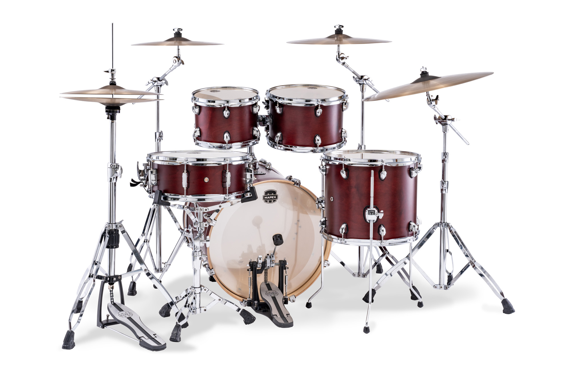 Mapex Mars Maple 20'' / 5f - 5 FÛts - Merlot Satin - Fusion drumstel - Variation 2