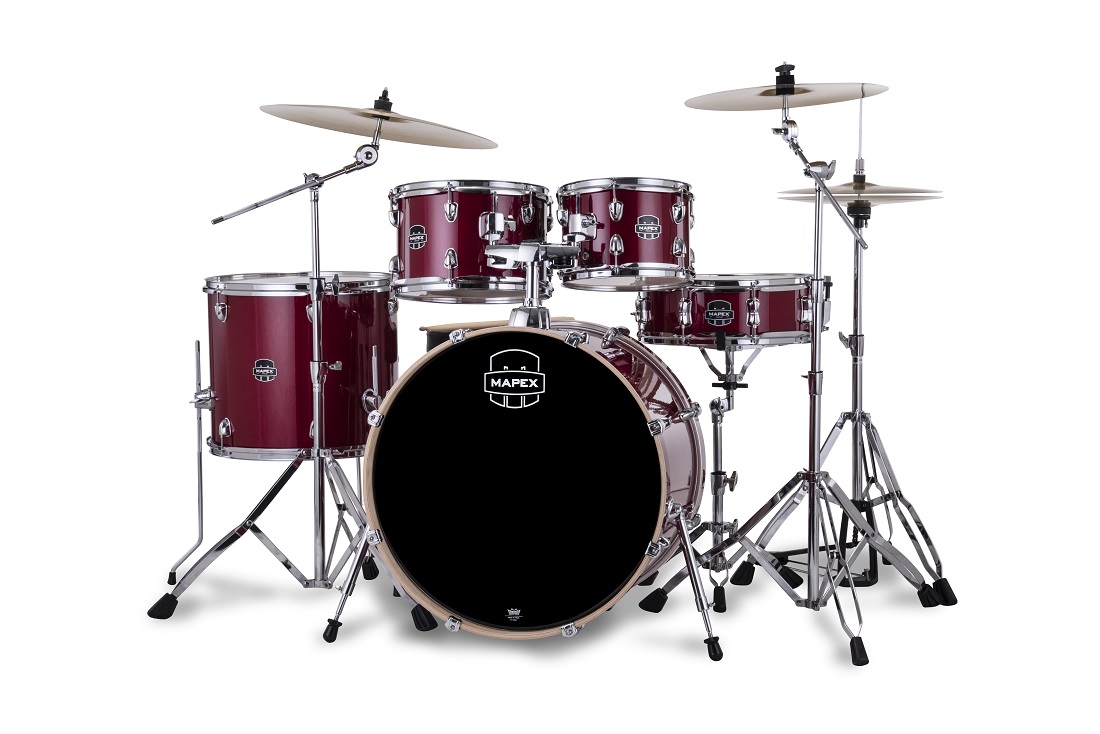 Mapex Venus Fusion 20'' - 5 FÛts - Crimson Red Sparkle - Fusion drumstel - Variation 2