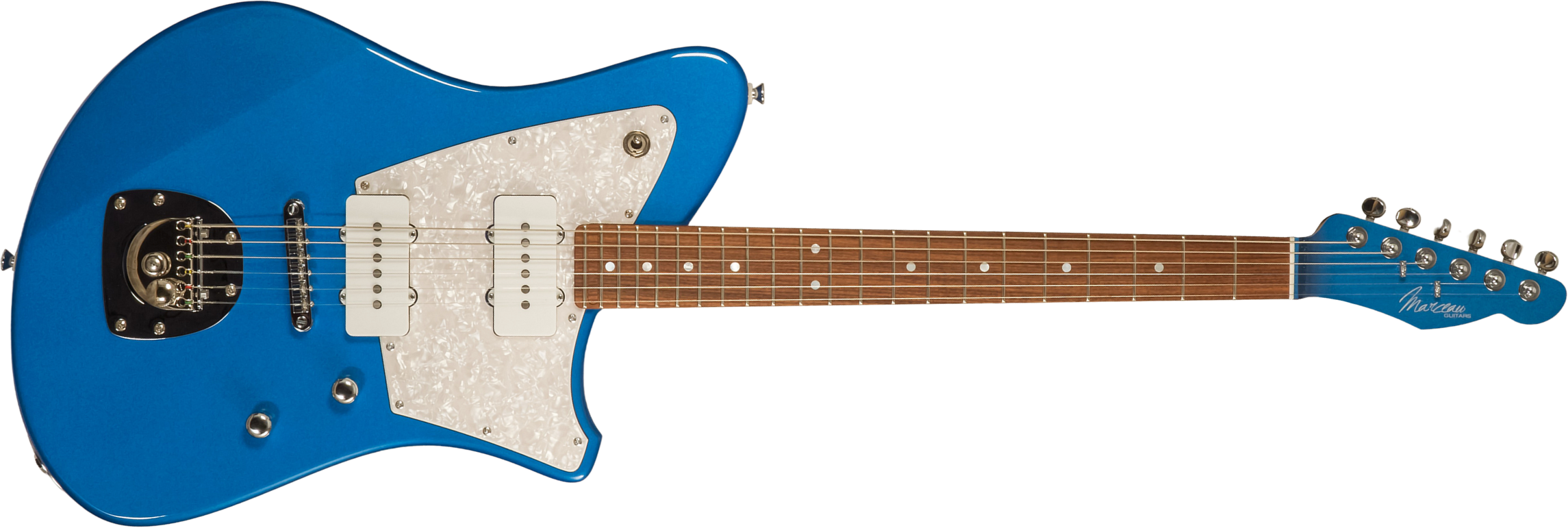 Marceau Guitars Deferlante Standard 2s Trem Pf #s71724 - Lake Placid Blue - Retro-rock elektrische gitaar - Main picture