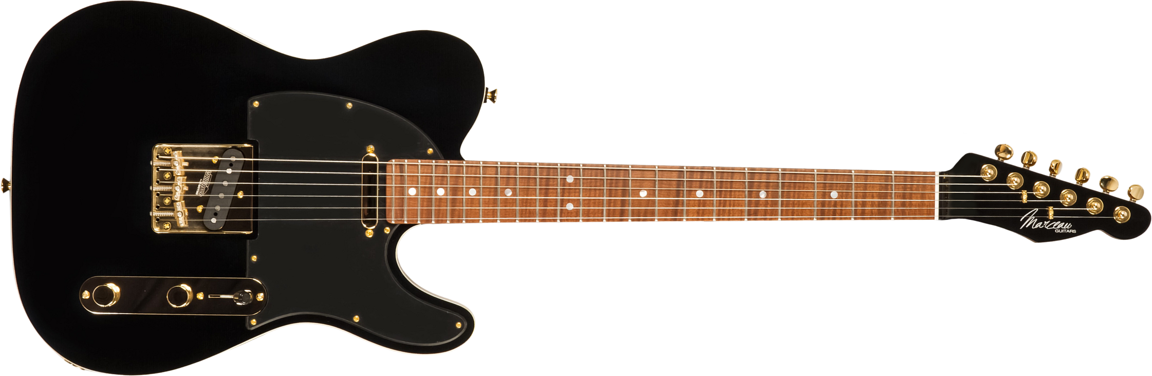 Marceau Guitars Elegante Traditional 2s Ht Mn #t315924 - Black - Televorm elektrische gitaar - Main picture