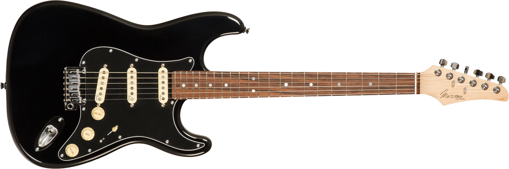 Marceau Guitars Experience Traditional 3s Trem Pf #t226724 - Black - Elektrische gitaar in Strat vorm - Main picture