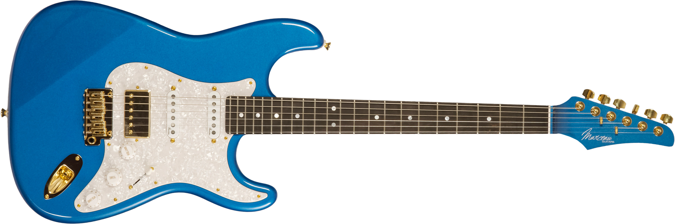 Marceau Guitars Experience Traditional Hss Trem Eb #t226324 - Lake Placid Blue - Elektrische gitaar in Str-vorm - Main picture