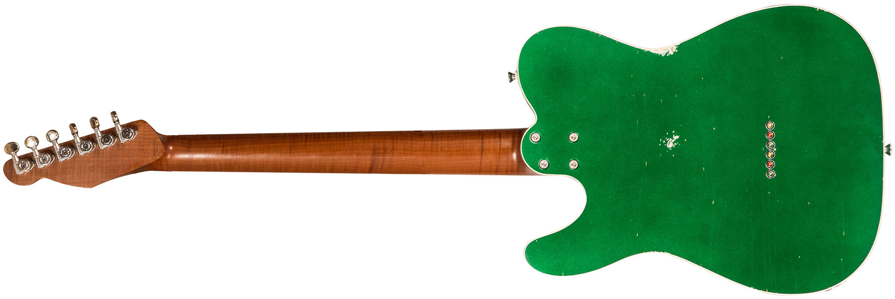 Marceau Guitars Elegante Traditional 2s Ht Pf #t316124 - Heavy Relic Candy Green - Televorm elektrische gitaar - Variation 1