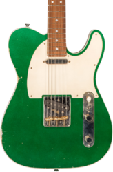 Televorm elektrische gitaar Marceau guitars Traditional Elegante #T316124 - Heavy relic candy green