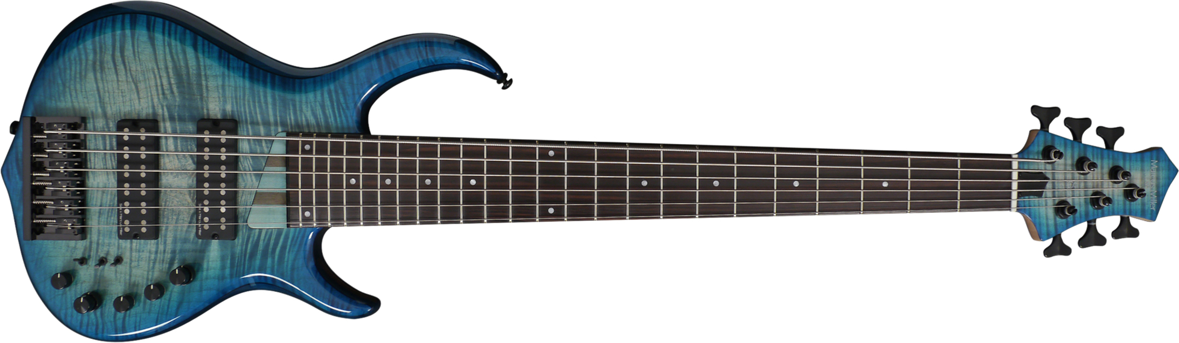 Marcus Miller M7 Alder 6st 2nd Generation 6-cordes Active Eb - Transparent Blue - Solid body elektrische bas - Main picture