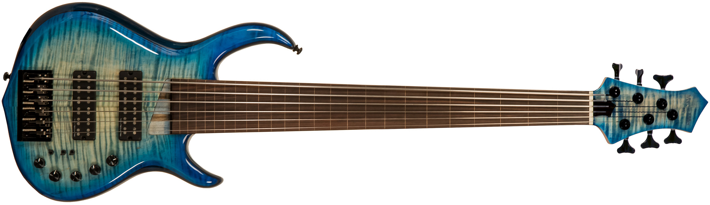 Marcus Miller M7 Swamp Ash 6st Fretless 6c Active Eb - Transparent Blue - Solid body elektrische bas - Main picture