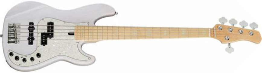 Marcus Miller P7 Swamp Ash 5st 2nd Generation 5c Active Mn Sans Housse - White Blonde - Solid body elektrische bas - Main picture
