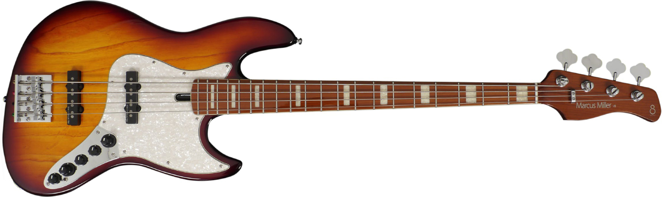 Marcus Miller V8 4st Active Mn - Tobacco Sunburst - Solid body elektrische bas - Main picture