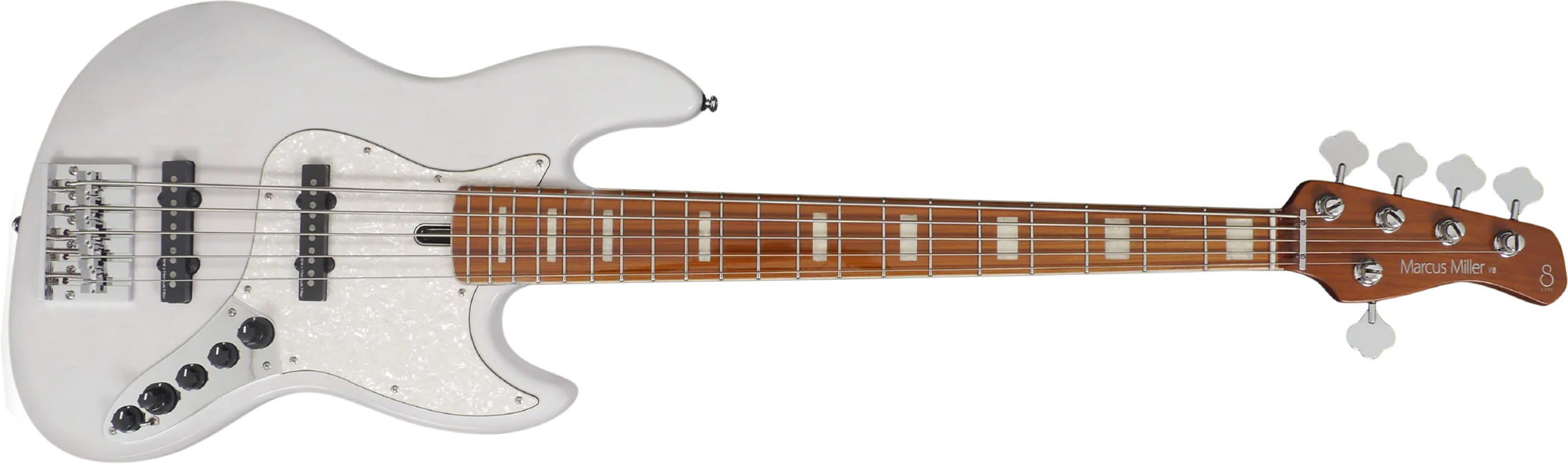 Marcus Miller V8 5st 5c Active Mn - White Blonde - Solid body elektrische bas - Main picture