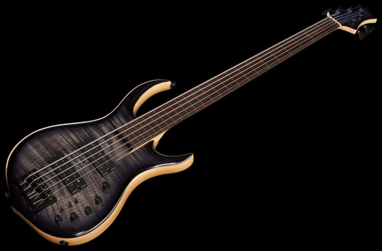 Marcus Miller M7 Swamp Ash 5st Fretless 2nd Generation Eb Sans Housse - Transparent Black Burst - Solid body elektrische bas - Variation 1