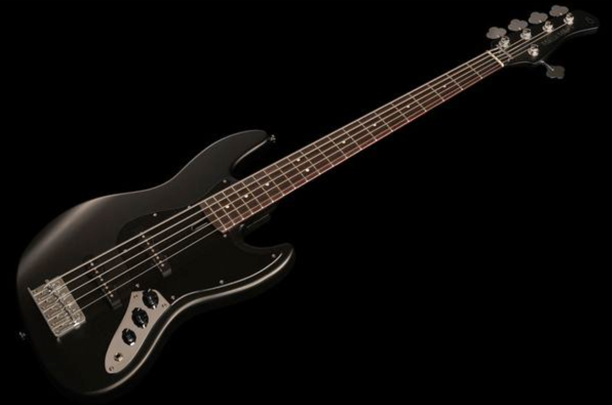 Marcus Miller V3p 5st 5c Rw - Black Satin - Solid body elektrische bas - Variation 1