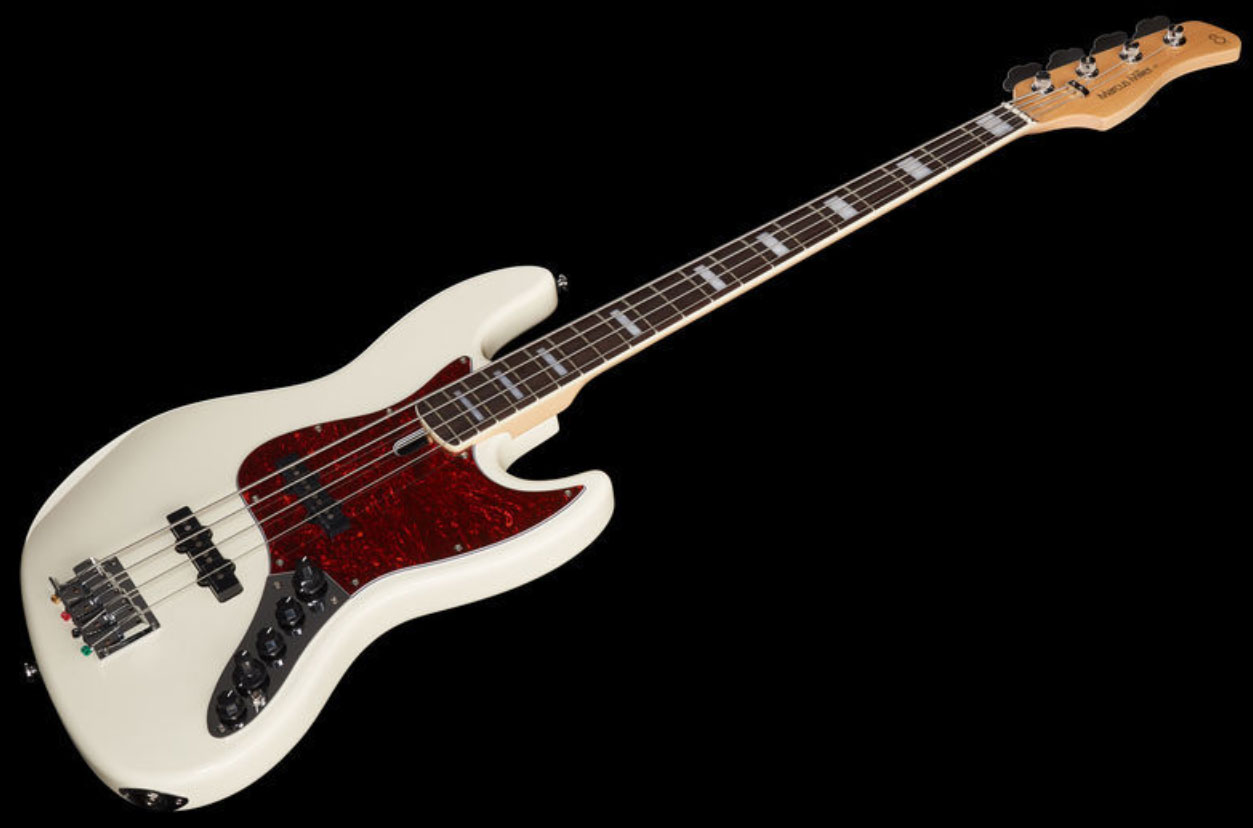 Marcus Miller V7 Alder 4st 2nd Generation Fretless Eb Sans Housse - Antique White - Solid body elektrische bas - Variation 1