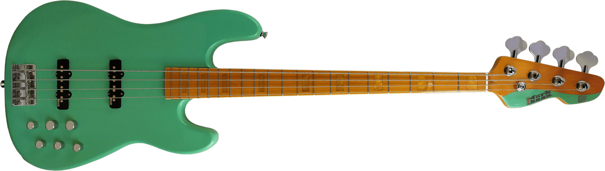 Markbass Mb Gv 4 Gloxy Val Cr Mp Active Mn - Surf Green - Solid body elektrische bas - Main picture