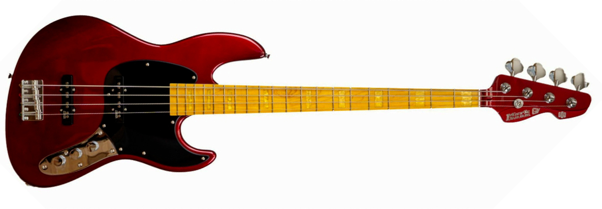 Markbass Mb Gv 4c Cr Mn Fc Passive Gloxy Gog Mn - Red Passion - Solid body elektrische bas - Main picture