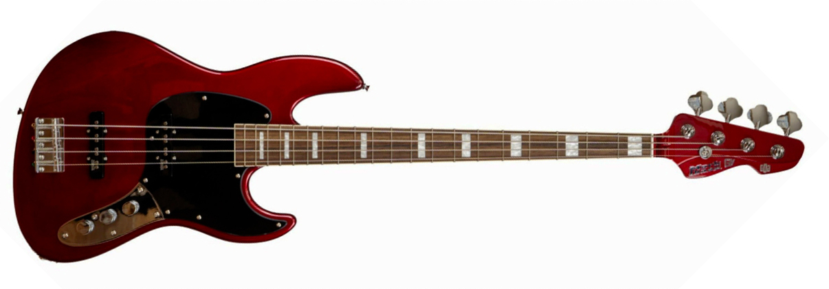 Markbass Mb Gv 4c Cr Rw Fc Passive Gloxy Gog Rw - Red Passion - Solid body elektrische bas - Main picture