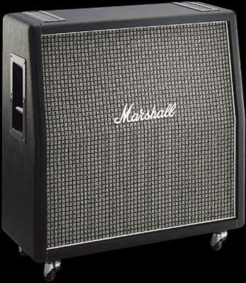 Marshall 1960ax Angled 4x12 100w 16-ohms Pan Coupe Greenback G12m - Elektrische gitaar speakerkast - Variation 1