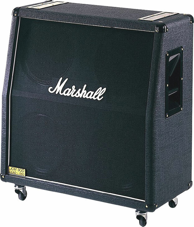 Marshall 1960a Angled 4x12 300w 4/8/16-ohms Stereo Pan Coupe Black - Elektrische gitaar speakerkast - Main picture
