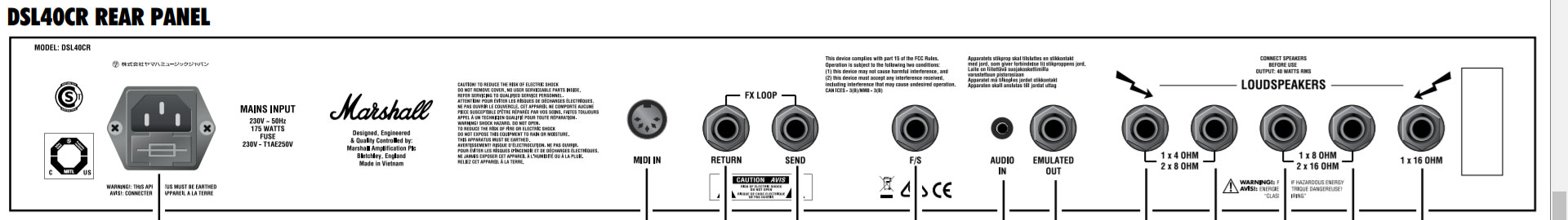 Marshall Dsl40c 20/40w 1x12 - Combo voor elektrische gitaar - Variation 2