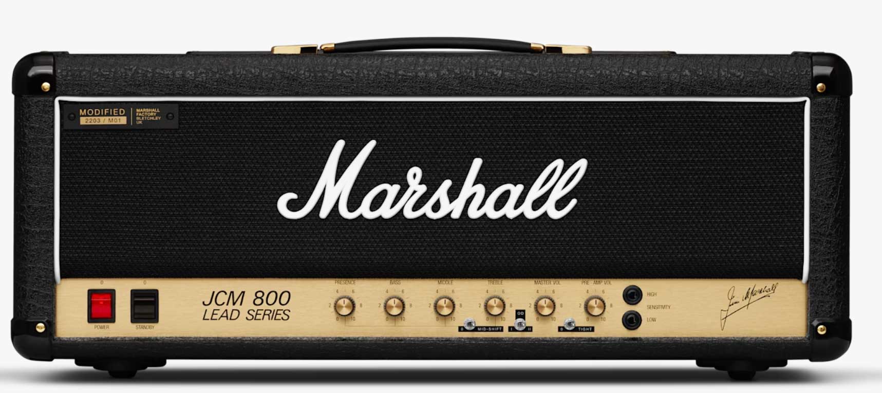 Marshall Jcm800 Modified 2203 100w El34 - Gitaarversterker top - Variation 1