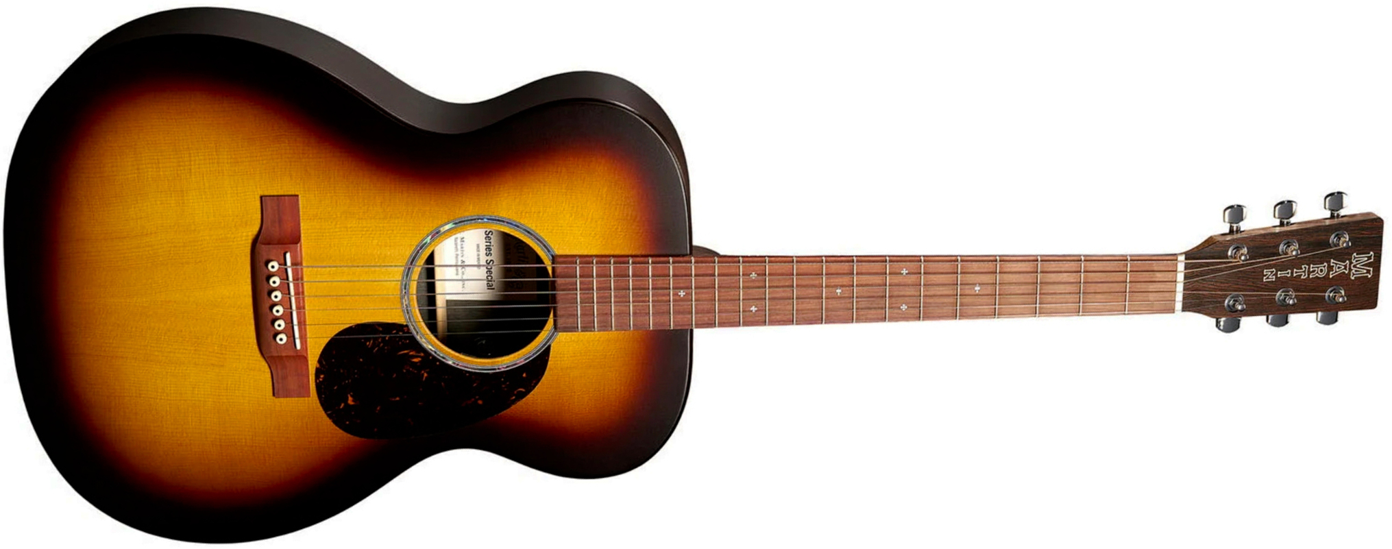 Martin 000x2e Brazilian Auditorium Shsc Epicea Palissandre Hpl Ric - Vintage Burst Satin - Folk gitaar - Main picture