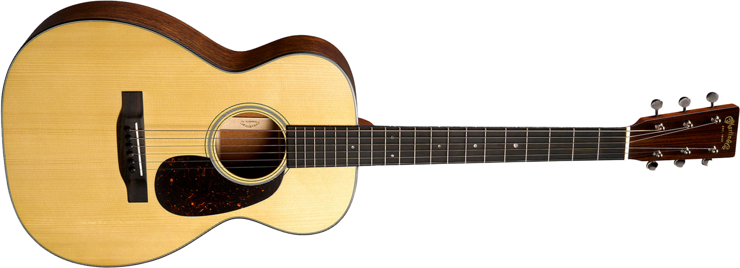 Martin Custom Shop 018 Parlor Shsc Epicea Acajou Eb - Natural Vintage Gloss Aging Toner - Folk gitaar - Main picture