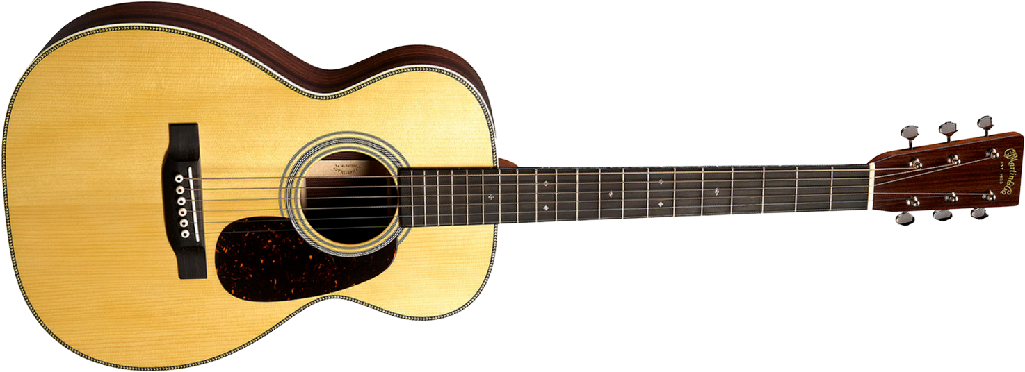 Martin Custom Shop 028 Parlor Shsc Epicea Palissandre Eb - Natural Vintage Gloss Aging Toner - Folk gitaar - Main picture