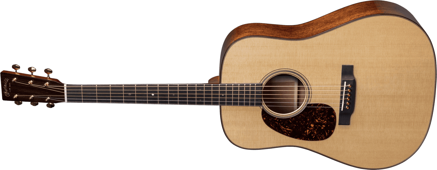 Martin D-18 Lh Modern Deluxe Dreadnought Gaucher Epicea Acajou Eb - Natural - Westerngitaar & electro - Main picture