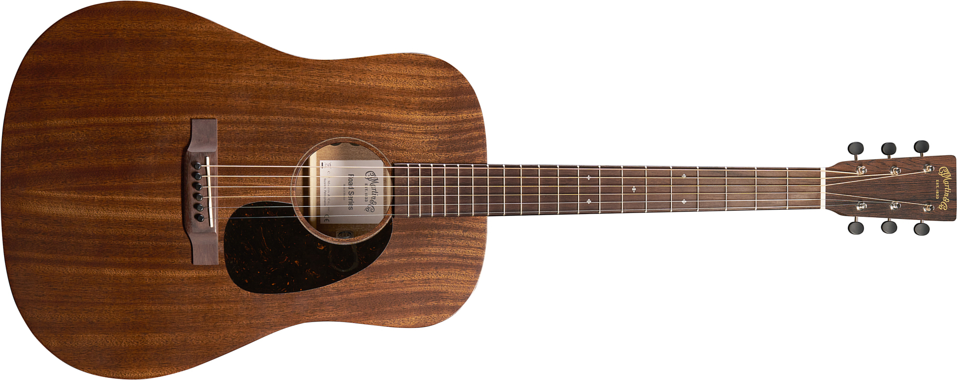 Martin D10e Sapele Retro Road Dreadnought Tout Sapele Eb - Dark Mahogany - Folk gitaar - Main picture