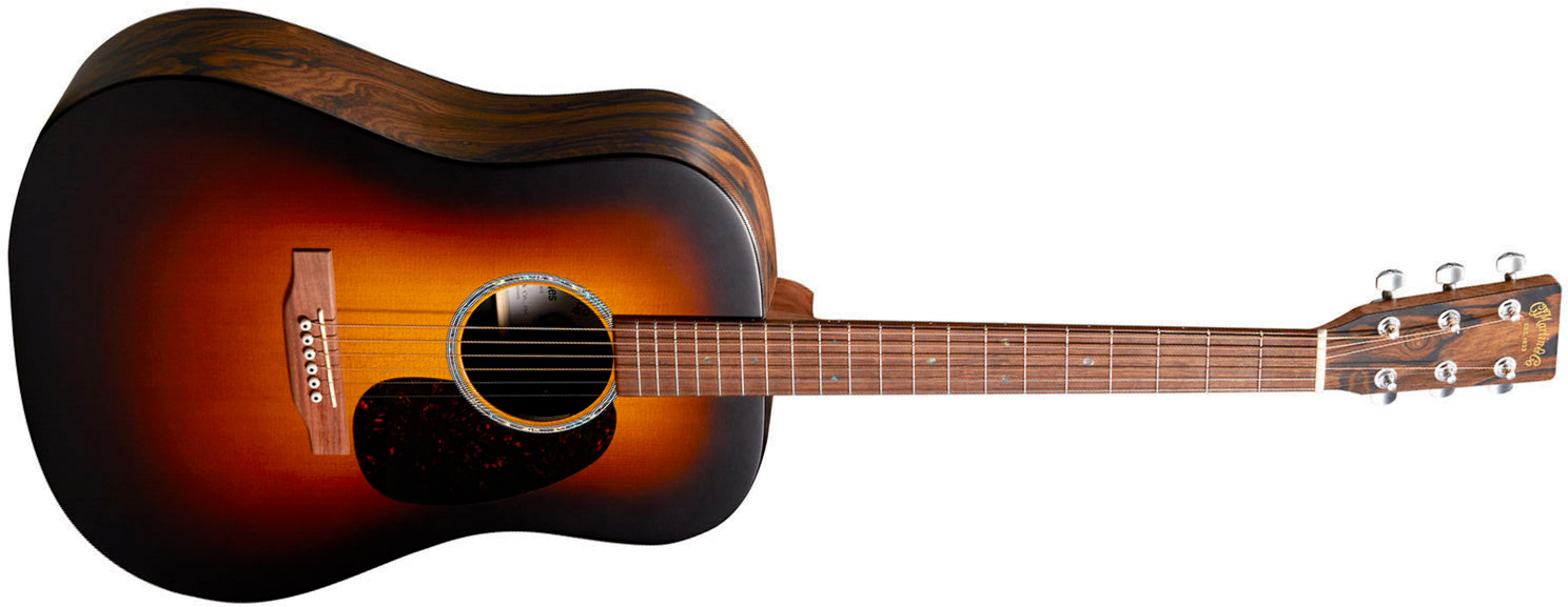 Martin Dx2e Dreadnought Epicea Hpl Ziricote Ric - Burst Satin - Folk gitaar - Main picture