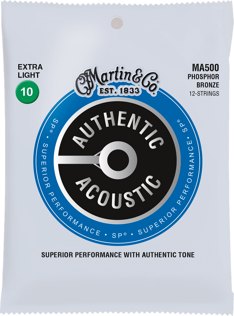 Martin Ma500 Authentic Sp 80/20 Bronze Acoustic Guitar 12c 10-47 - Westerngitaarsnaren - Main picture