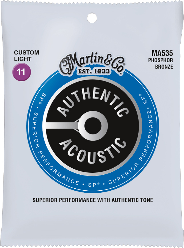 Martin Ma535 Authentic Sp 92/8 Phosphor Bronze Acoustic Guitar 6c 11-52 - Westerngitaarsnaren - Main picture