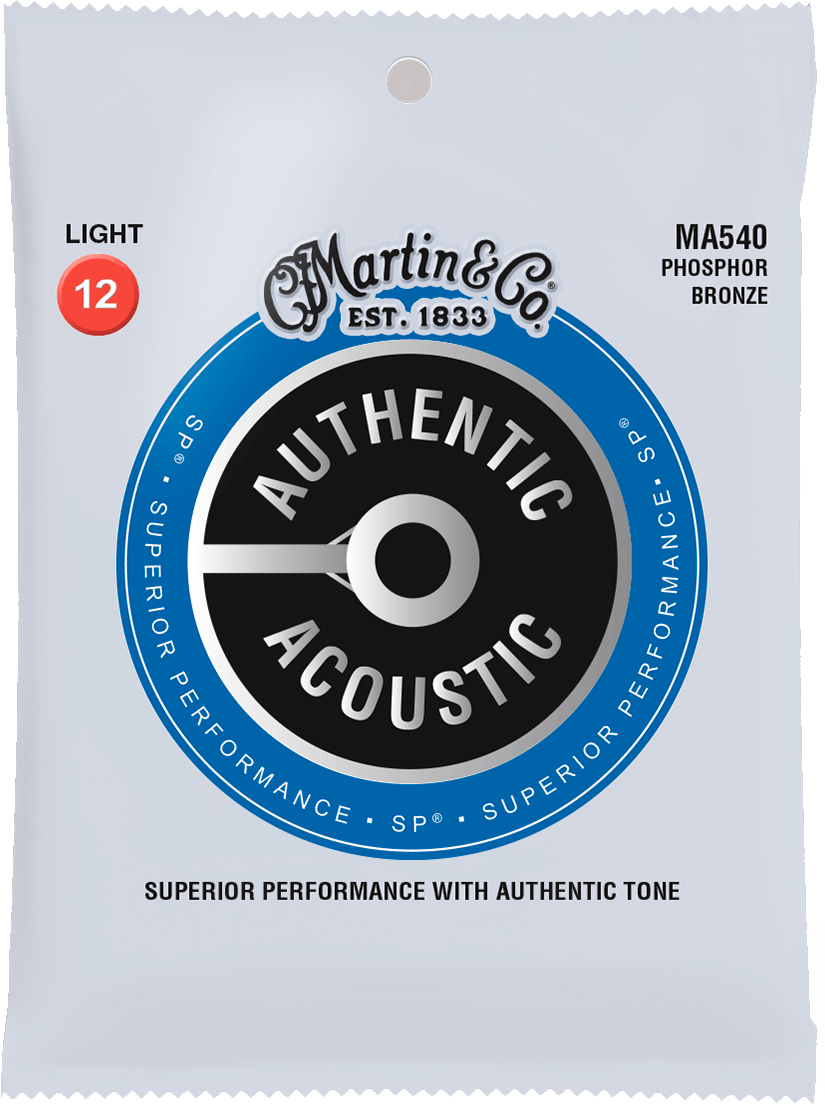 Martin Ma540 Authentic Sp 92/8 Phosphor Bronze Acoustic Guitar 6c 12-54 - Westerngitaarsnaren - Main picture