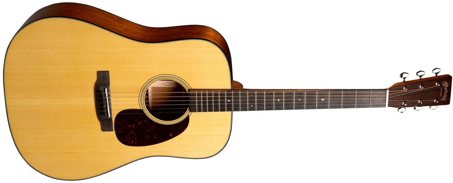 Martin Super D18 Standard Dreadnought Epicea Acajou Eb - Natural Aging Toner - Folk gitaar - Main picture