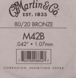 Westerngitaarsnaren  Martin M42B 80/20 Bronze String 042 - Snaar per stuk