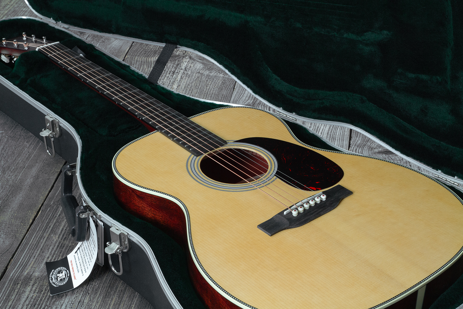 Martin Custom Shop Om Epicea Adirondack / Acajou Eb #2964118 - Natural Aging Toner - Folk gitaar - Variation 12