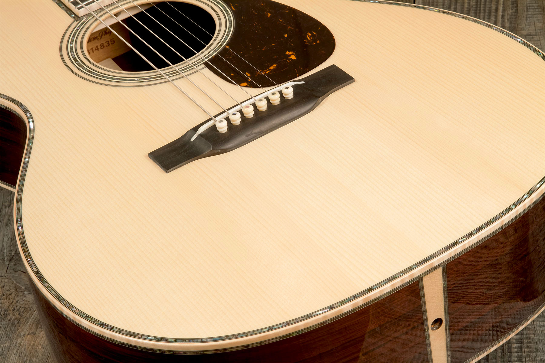 Martin Custom Shop Om45 Epicea Adirondack Palissandre Rio Eb #2814835 - Natural - Volksgitaar - Variation 3