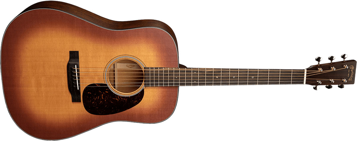 Martin D-18 Standard Dreadnought Epicea Acajou Eb - Satin Amberburst - Westerngitaar & electro - Variation 1