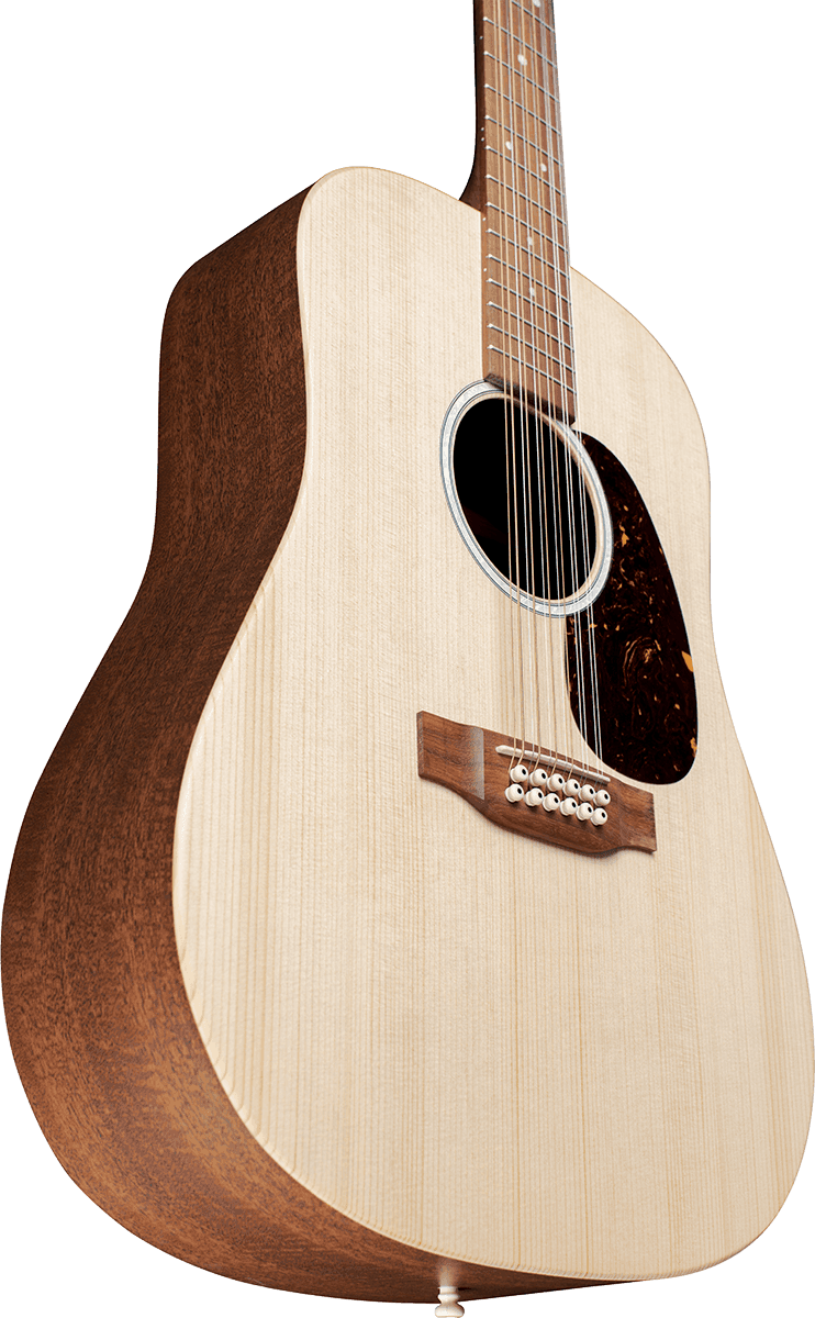 Martin D-x2e 12-string Dreadnought 12c Epicea Acajou Hpl - Natural Satin - Elektro-akoestische gitaar - Variation 5