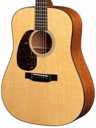 Linkshandige folkgitaar Martin D-18 Standard Gaucher - Natural