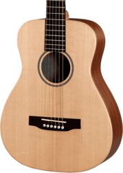 Linkshandige folkgitaar Martin LX1 Little Martin Left Hand +Bag - Natural satin