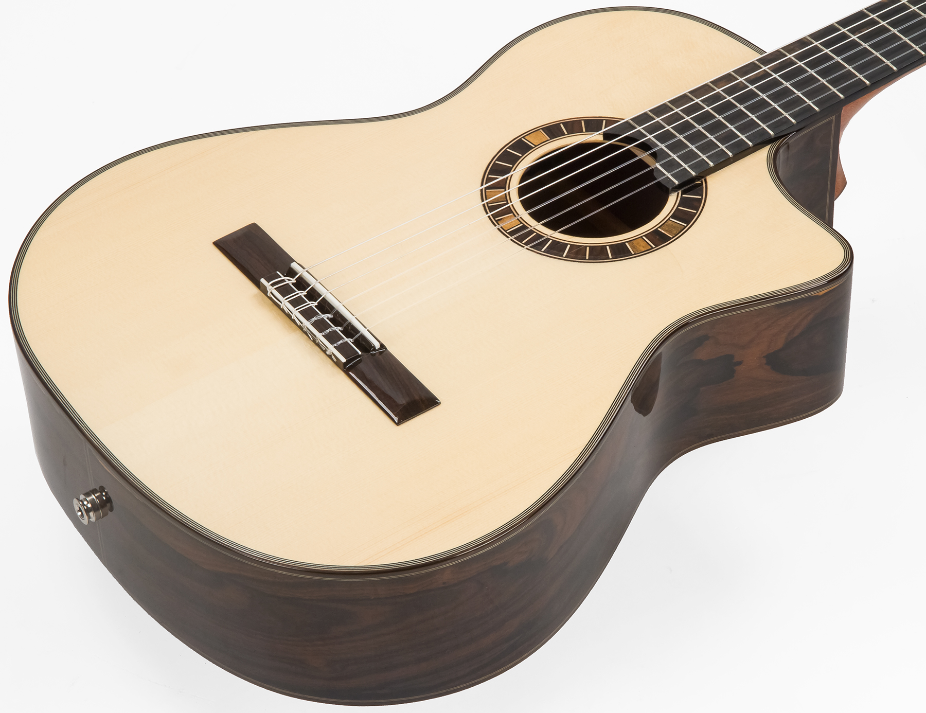 Martinez Mp12-st Crossover 4/4 Cw Epicea Santos Rw + Housse - Natural - Klassieke gitaar 4/4 - Variation 1