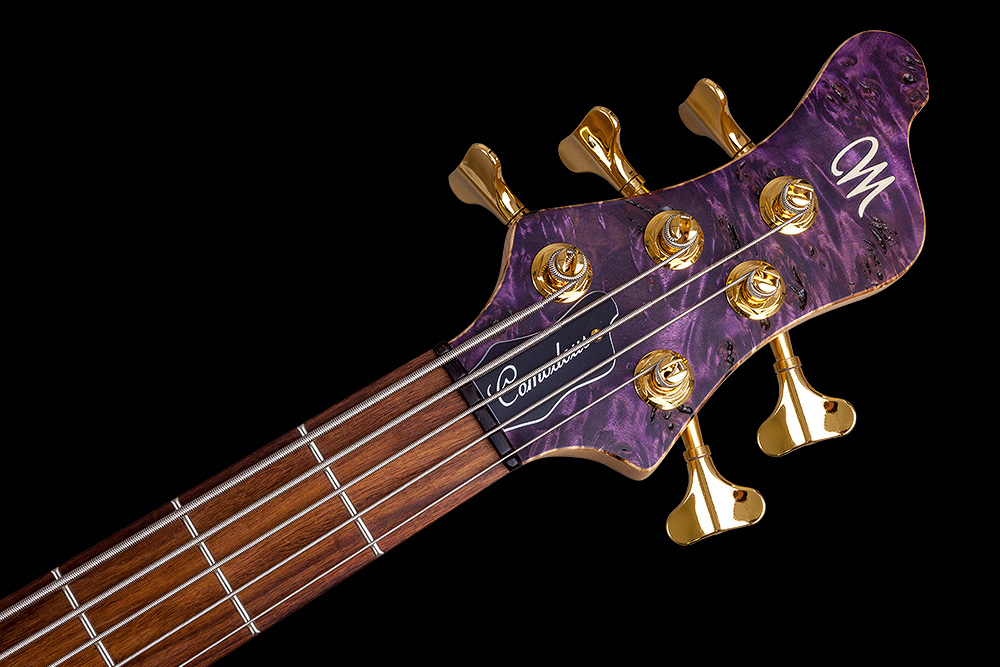 Mayones Guitars Comodous Inspiration Mohini Dey 5c Active Pf - Dirty Purple Raw - Solid body elektrische bas - Variation 4