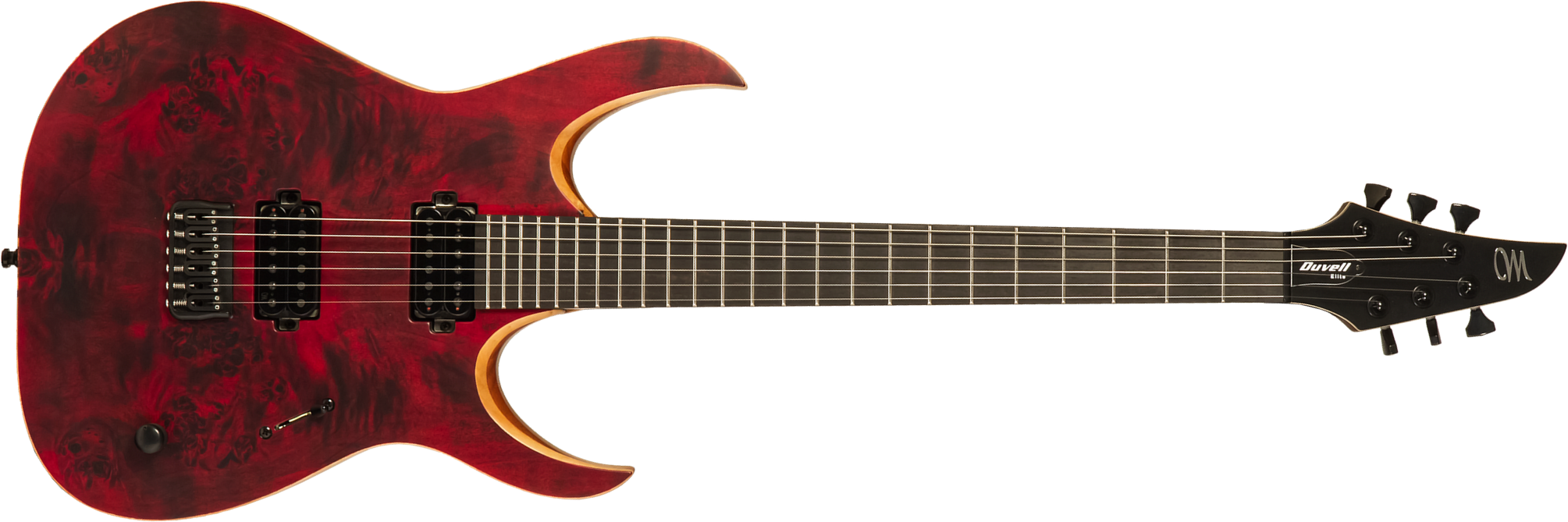 Mayones Guitars Duvell Elite 6 2h Bare Knuckle Ht Eb #df2301294 - Trans Dirty Red Satine - Metalen elektrische gitaar - Main picture