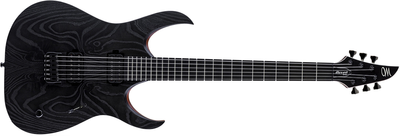 Mayones Guitars Duvell Elite Gothic 6 Hh Seymour Duncan Ht Eb - Gothic Black - Metalen elektrische gitaar - Main picture