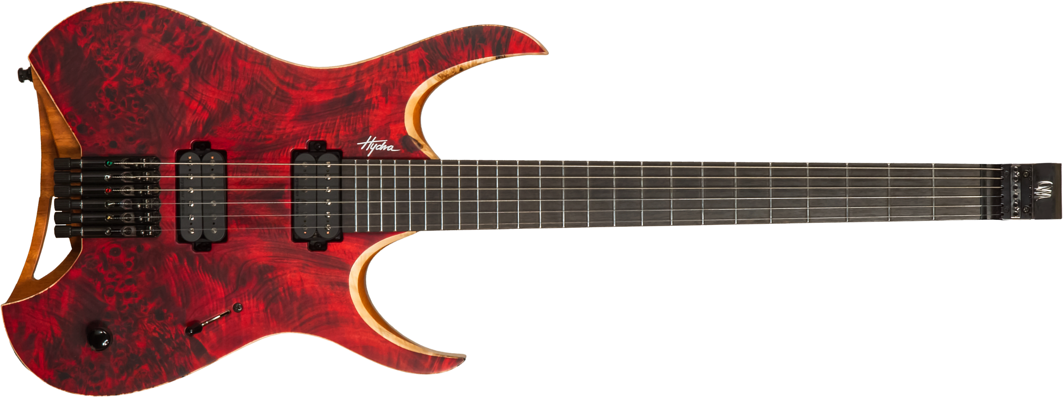 Mayones Guitars Hydra Elite 6 2h Seymour Duncan Ht Eb #hf2008335 - Dirty Red Satin - Metalen elektrische gitaar - Main picture